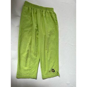 Fashion Classics Womens Cropped Pants Green Embroidered Butterfly Pockets XL